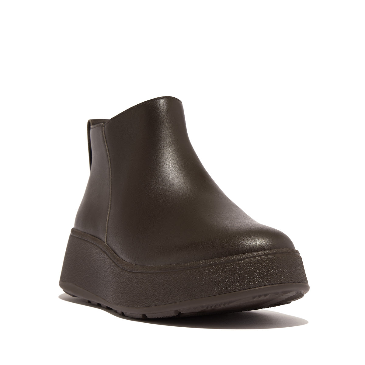 Fit-Flop Flatform Zip Ankle Boots Chocolate Brown פ-מוד פלאט פורם חום נשים