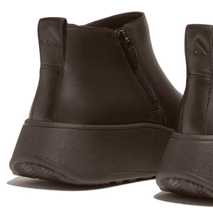 Fit-Flop Flatform Zip Ankle Boots Chocolate Brown פ-מוד פלאט פורם חום נשים