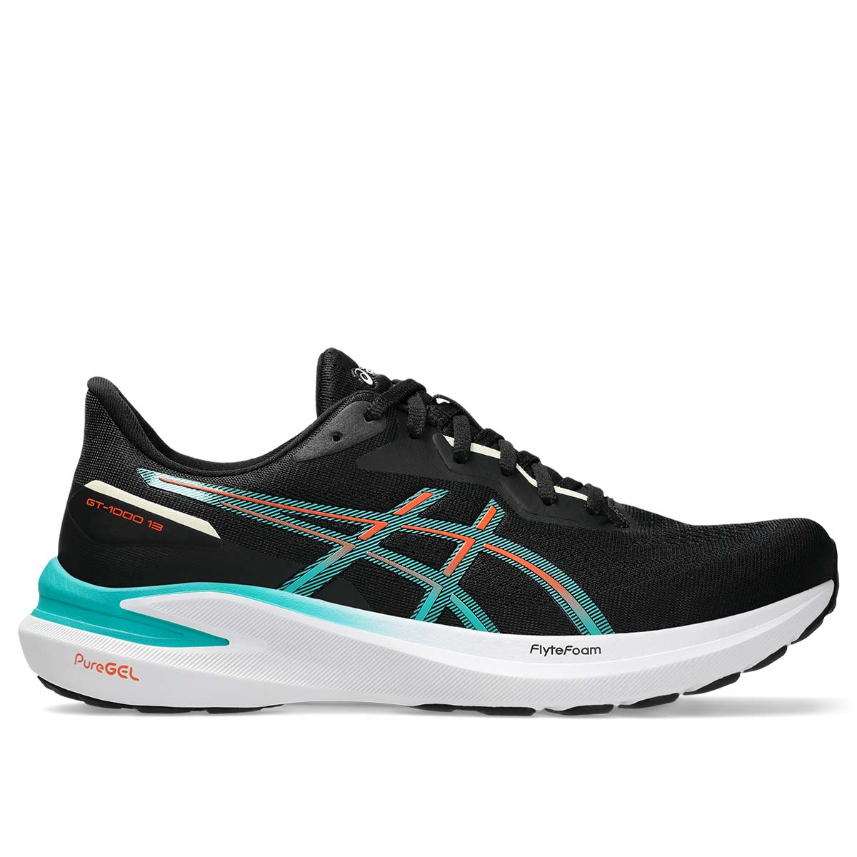 Asics GT 1000 13 Men Black Wave Teal נעלי ריצה לגברים