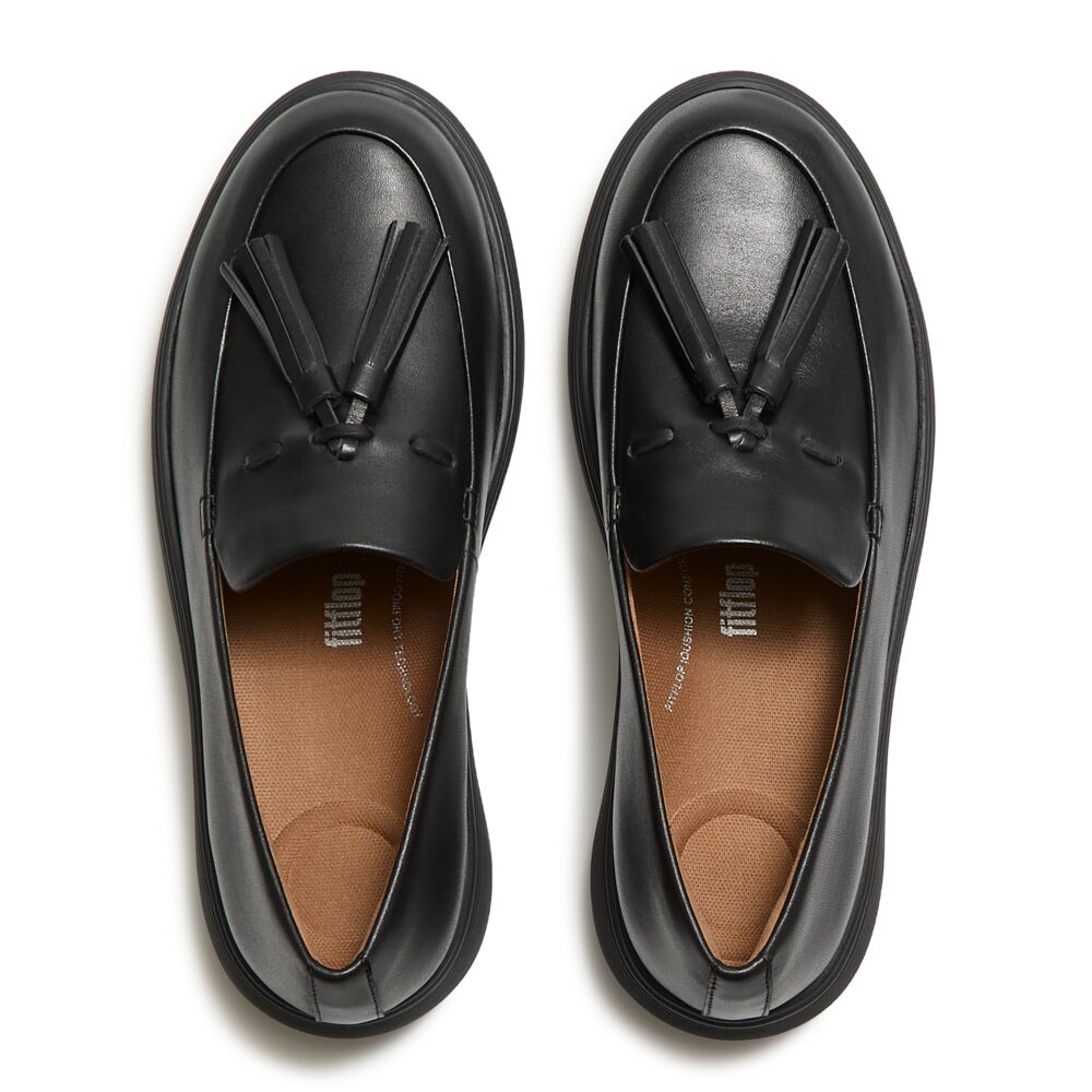 Fit Flop IQ-Comff Loafer All Black נעלי מוקסין פיטפלופ לנשים
