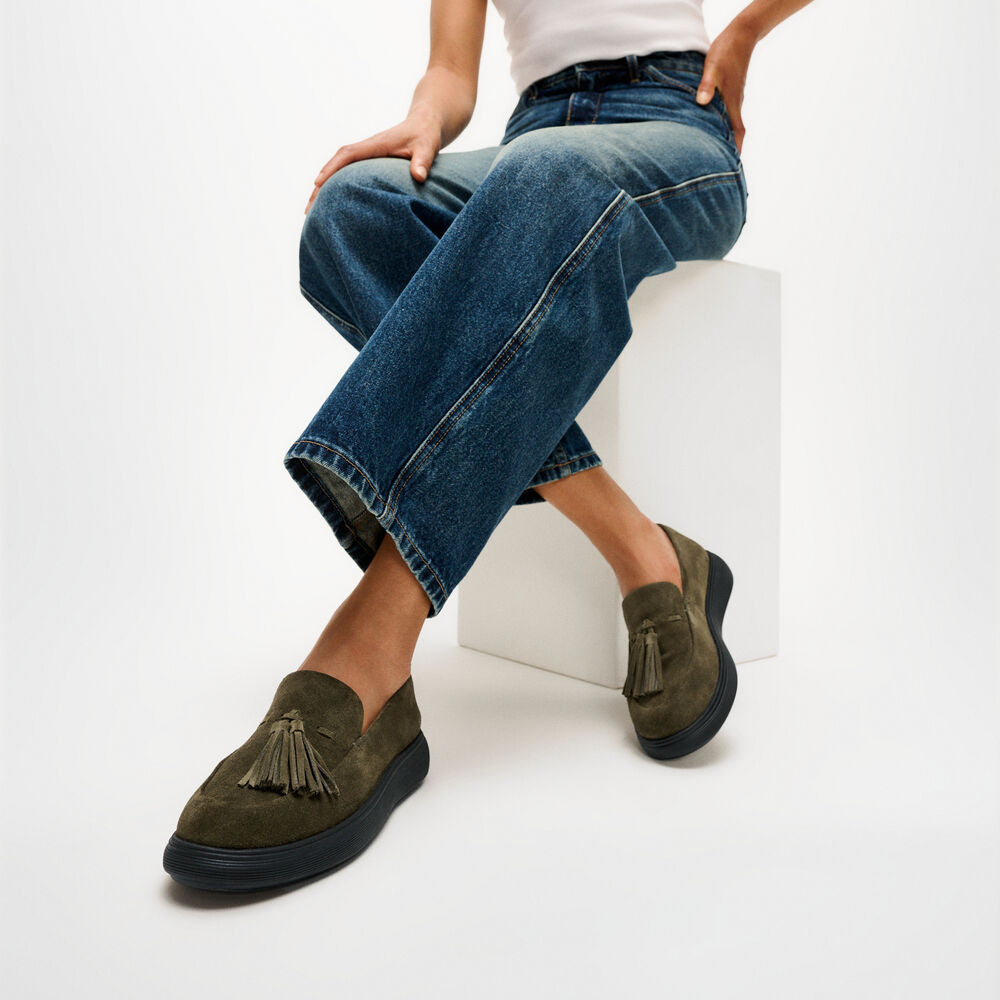 Fit Flop IQ-Comff Loafer Deep Olive נעלי מוקסין פיטפלופ לנשים
