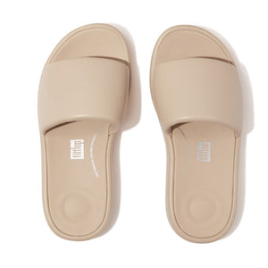 Fit Flop Iqushion D-Luxe Padded Slides Stone Beige כפכפי פיט פלופ