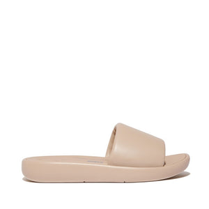 Fit Flop Iqushion D-Luxe Padded Slides Stone Beige כפכפי פיט פלופ