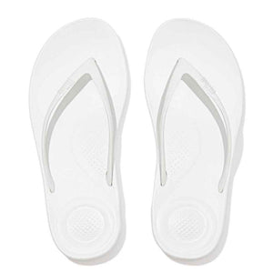 Fit Flop E54-194 Iqushion Ergonomic Flip Flops Urban White כפכפי פיטפלופ לנשים
