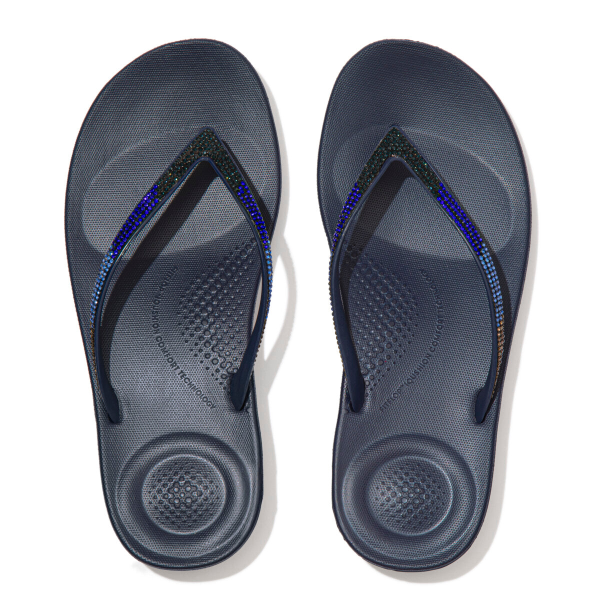 Fit Flop Iqushion Ombre Sparkle Flip Flops Midnight Navy כפכפי נשים