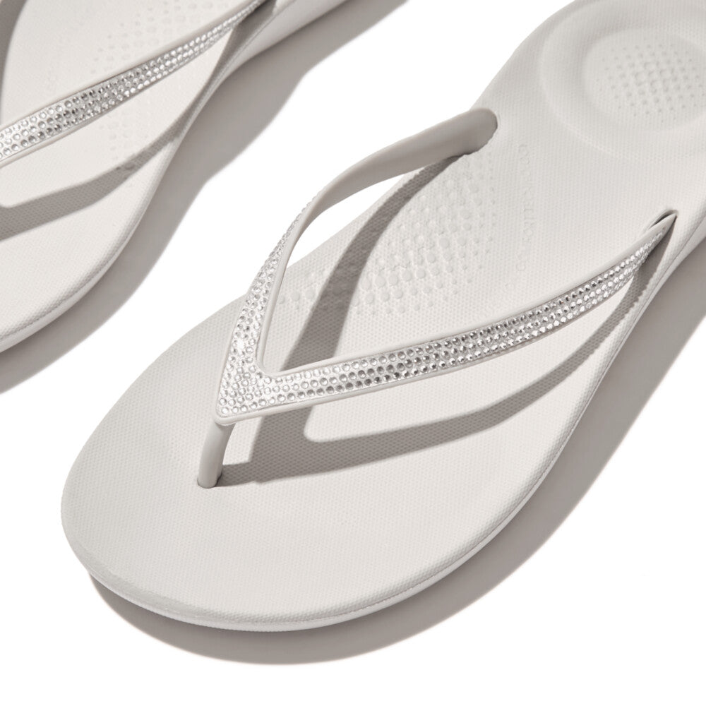 Fit Flop Iqushion Sparkle PTiptoe Grey כפכפי פיט פלופ