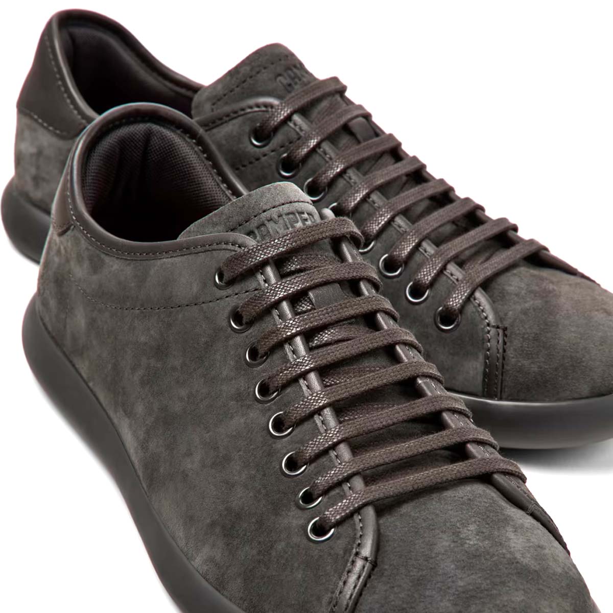 Camper Pelotas Soller Gray Nubuck and Leather Sneakers for Men סניקרס קמפר לגברים