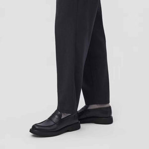 Camper Norman Black Leather Shoes for Men נעלי מוקסין לגברים