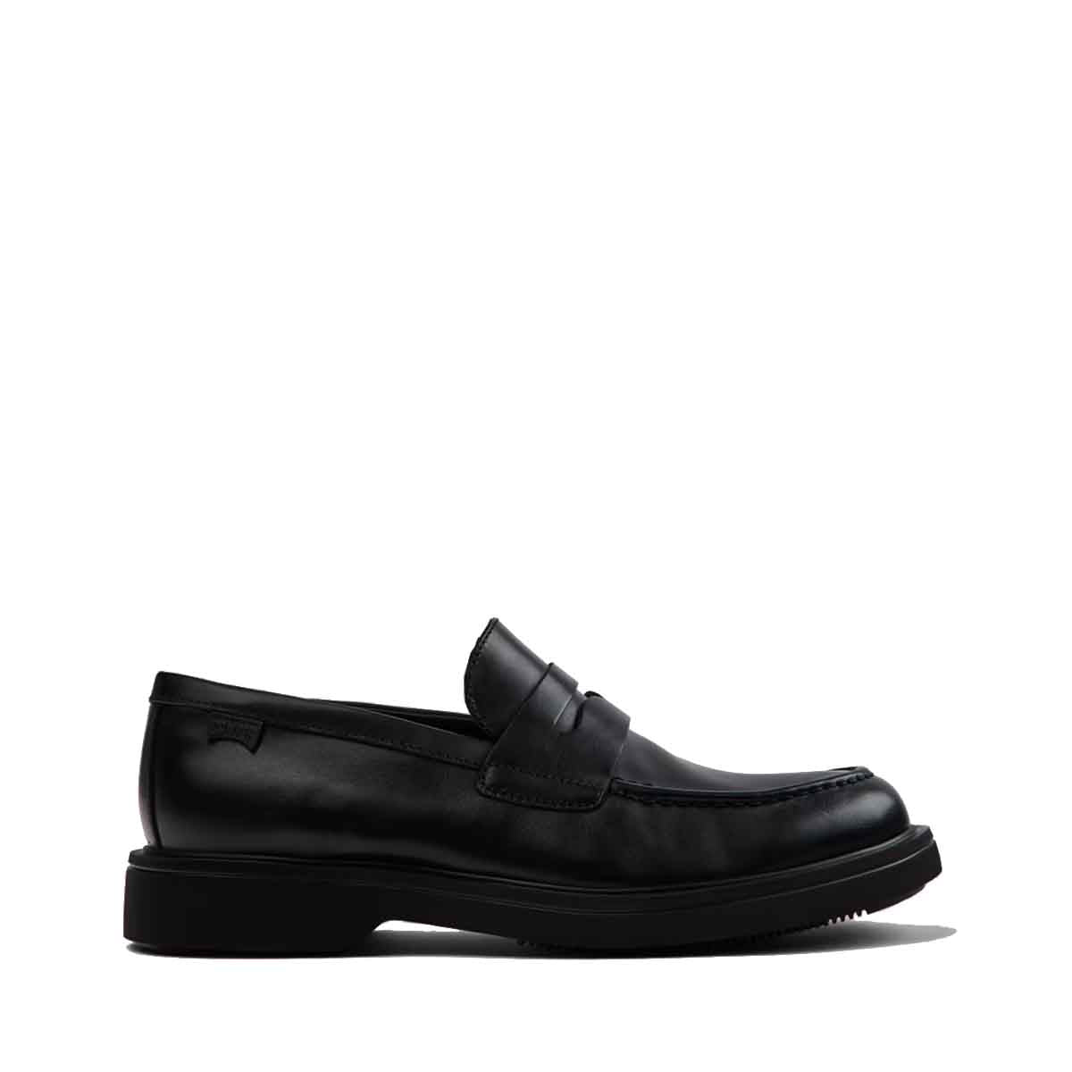 Camper Norman Black Leather Shoes for Men נעלי מוקסין לגברים
