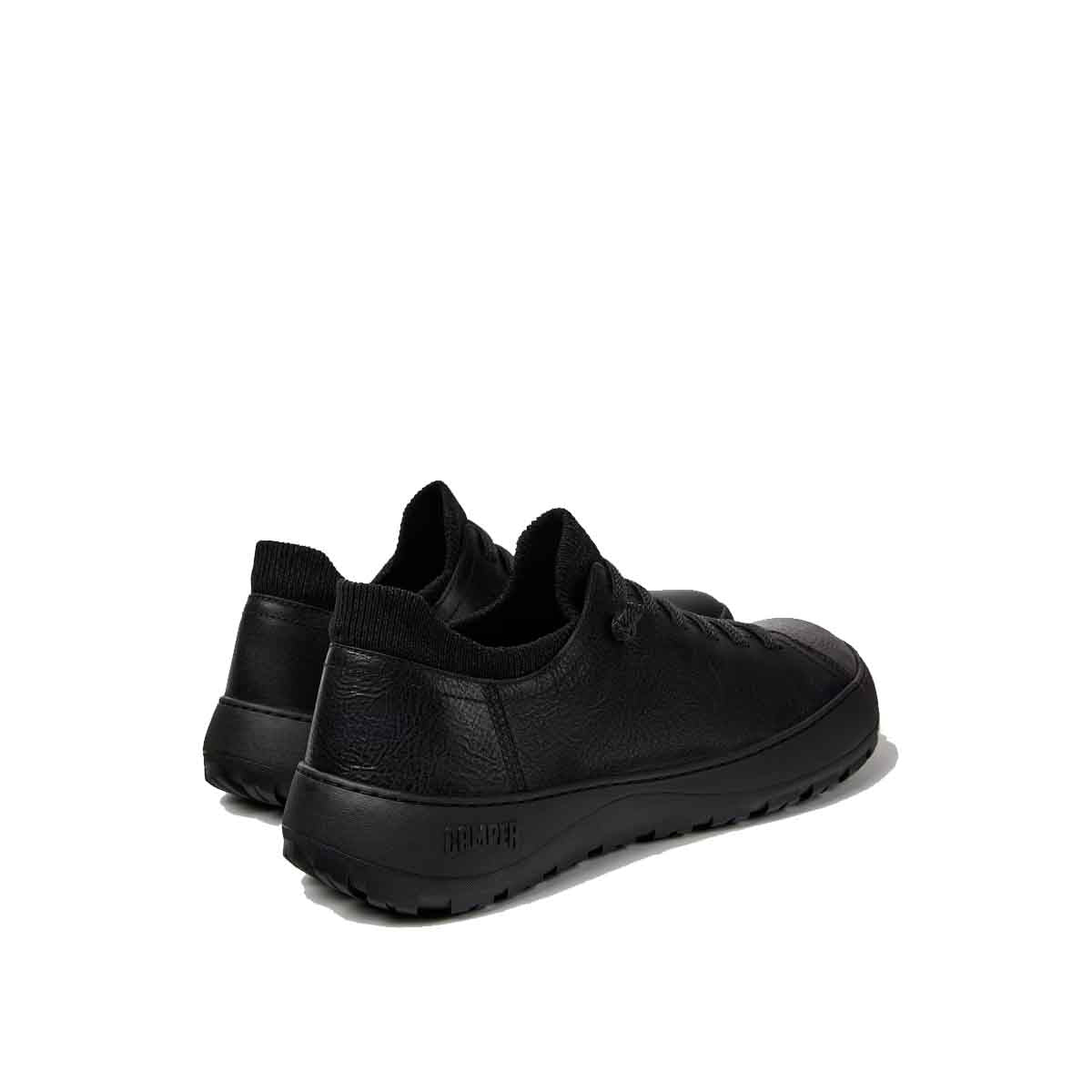 Camper Peu Serra Black Regenerative Leather and Textile Shoes for Men סניקרס קמפר לגברים