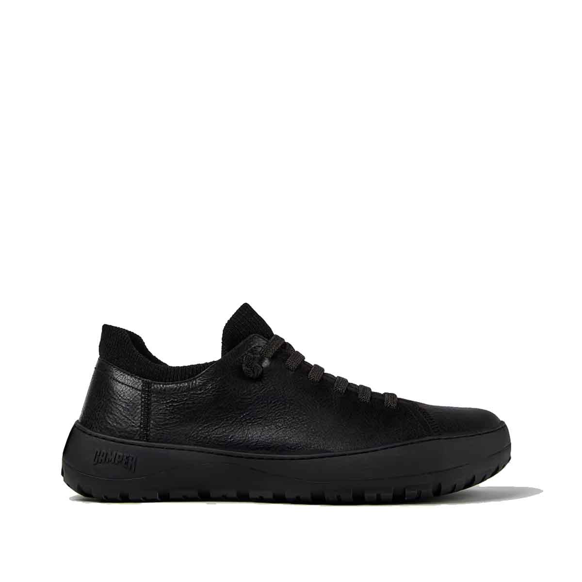 Camper Peu Serra Black Regenerative Leather and Textile Shoes for Men סניקרס קמפר לגברים