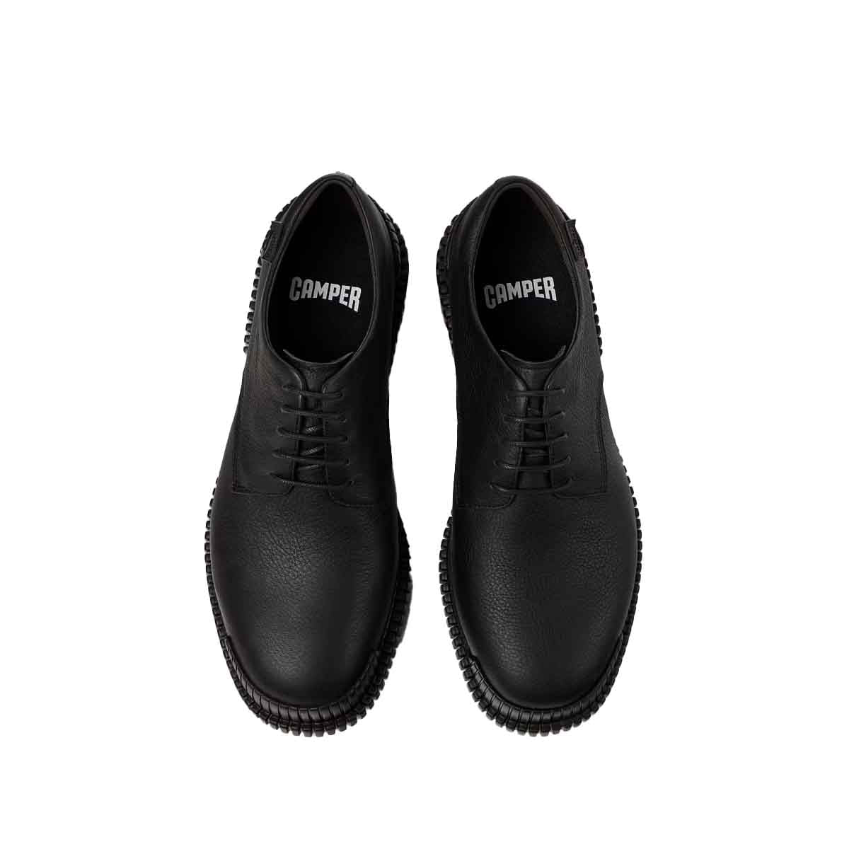 Camper Pix Black Leather Shoes for Men נעלי קמפר לגברים
