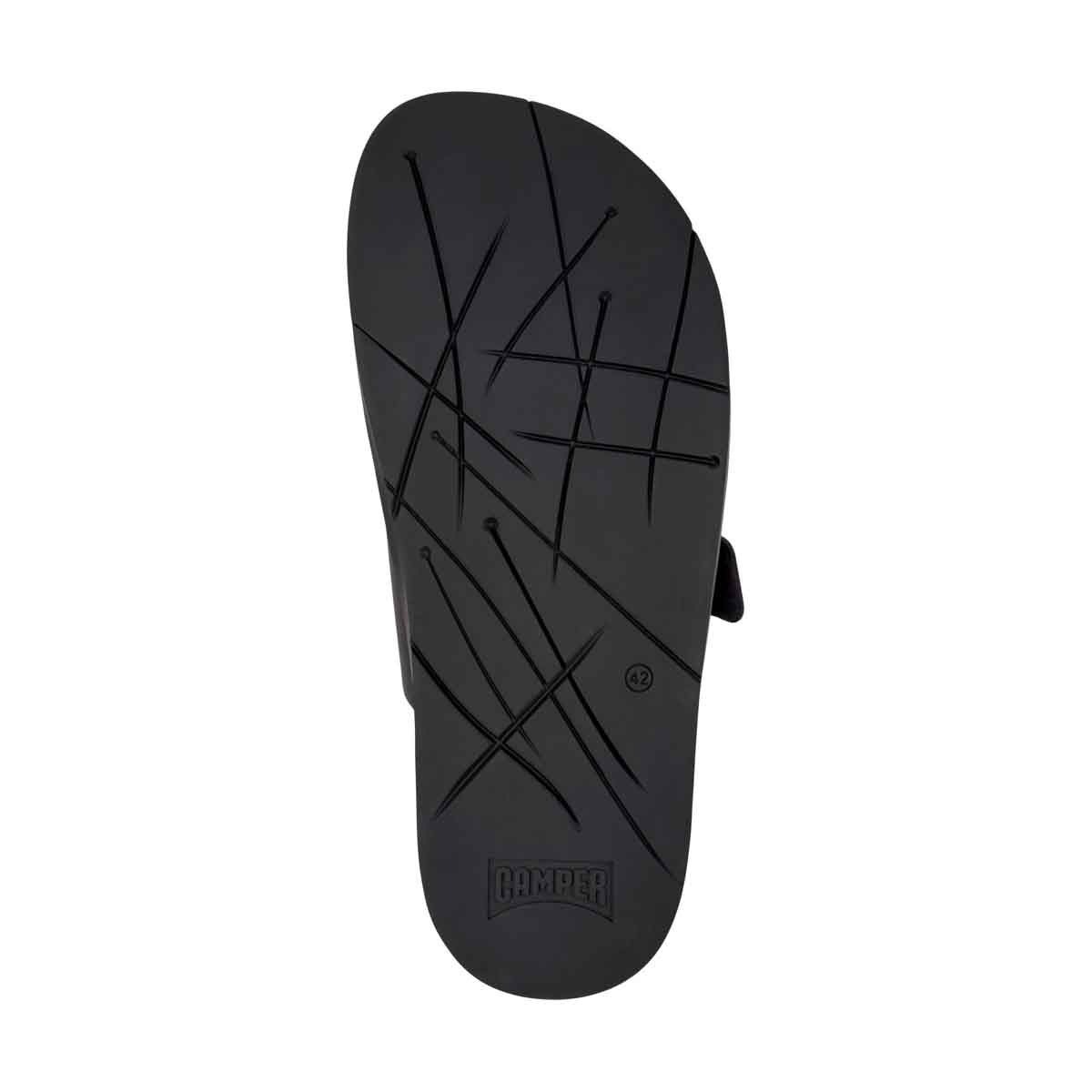 Camper Lluc Sandal Black Leather Sandals for Men כפכפי קמפר לגברים