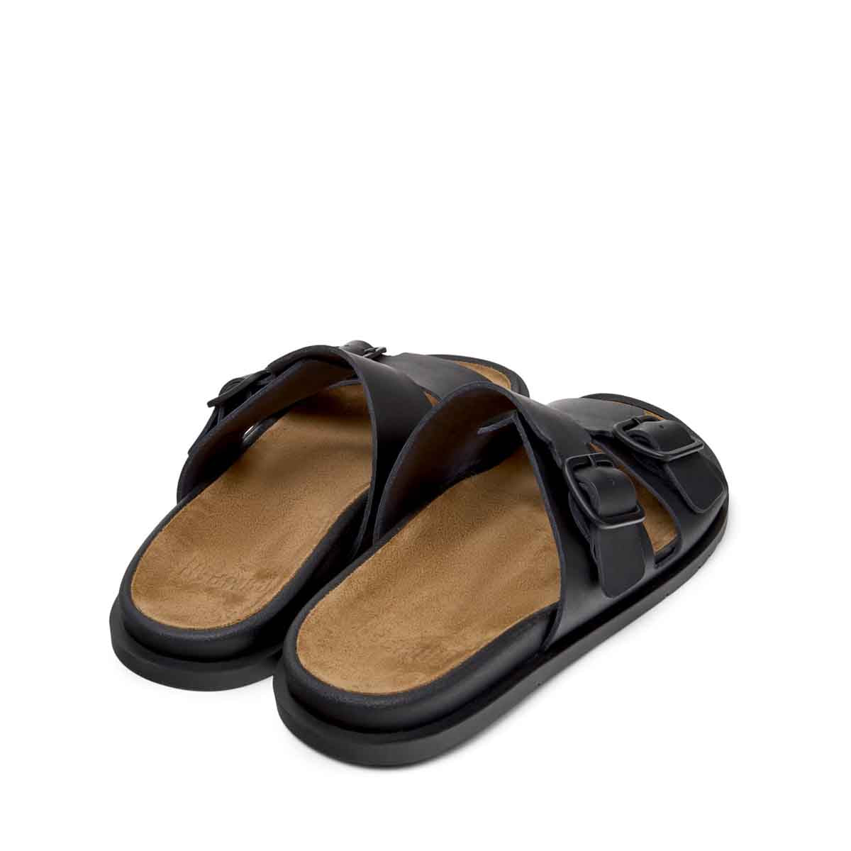 Camper Lluc Sandal Black Leather Sandals for Men כפכפי קמפר לגברים