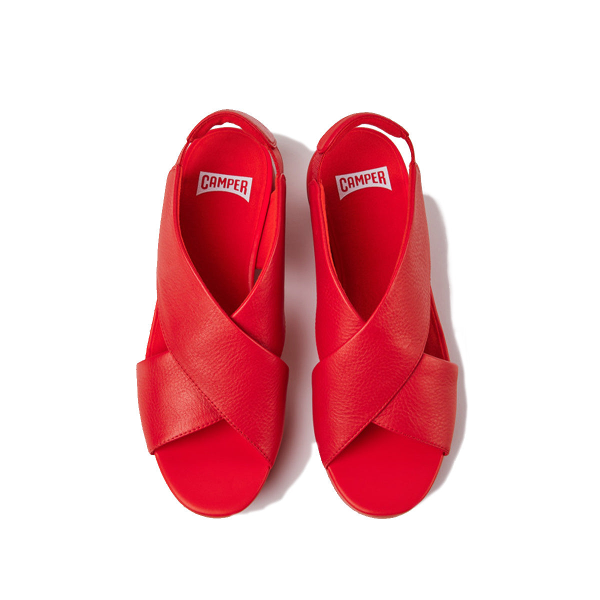 Camper Balloon Red leather sandals for women סנדלי קמפר לנשים