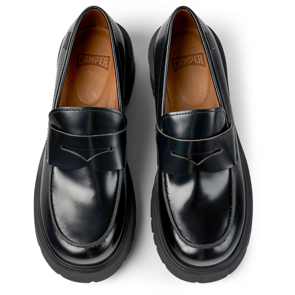 Camper Milah Black leather loafers for women Black נעלי קמפר נשים