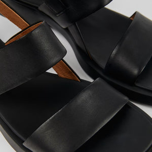 Camper Dana Black Leather Sandals for Women סנדלי קמפר לנשים