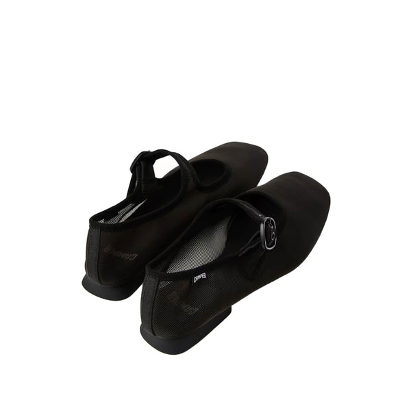 Camper Casi Myra Black Textile Ballerinas for Women מוקסין קמפר לנשים כפכפי נשים