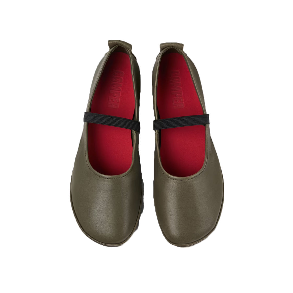 Camper Right Green Leather Women's Shoes נעלי קמפר לנשים