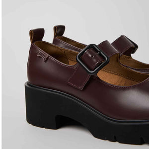 Camper Milah Burgundy Leather Shoes for Women נעלי קמפר לנשים