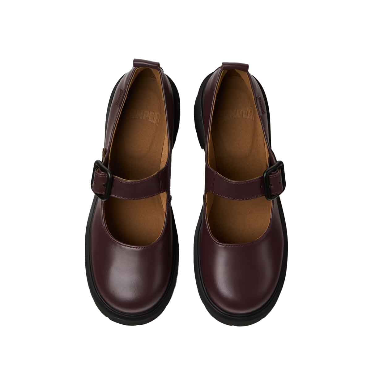 Camper Milah Burgundy Leather Shoes for Women נעלי קמפר לנשים