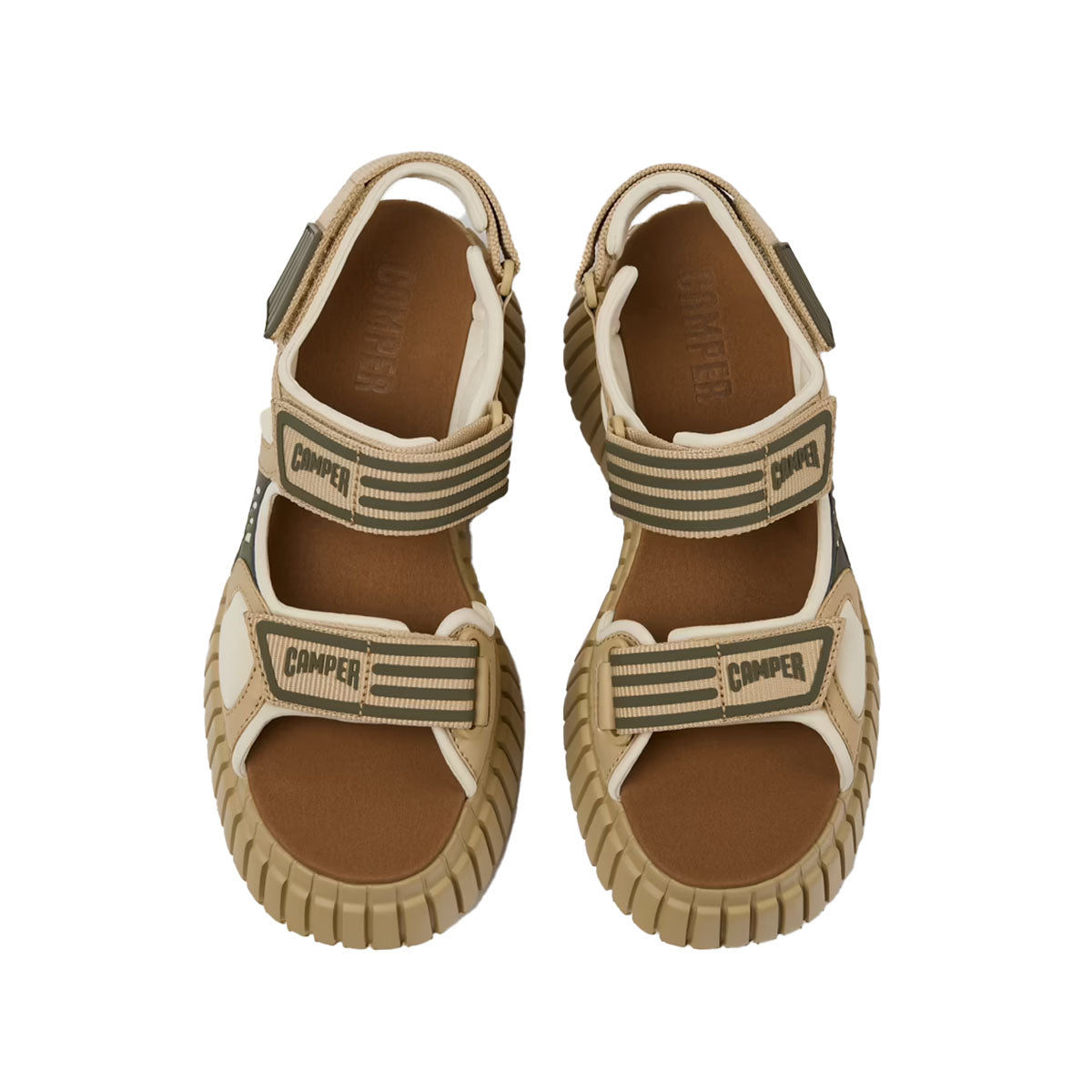 Camper Pix BCN Multicolor Leather and Textile Sandals for Women סנדלי קמפר לנשים