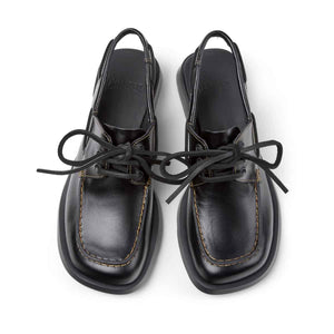 Camper Donna Black Leather Semi-Open Shoes for Women סנדלי קמפר לנשים סנדלי נשים