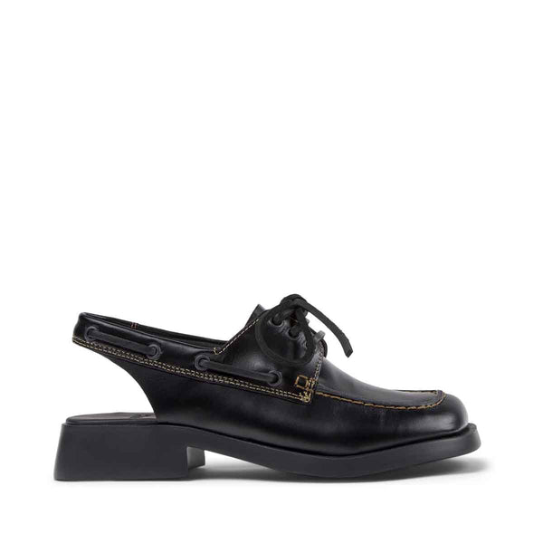Camper Donna Black Leather Semi-Open Shoes for Women סנדלי קמפר לנשים סנדלי נשים