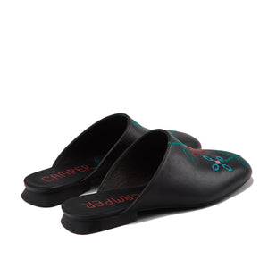 Camper Twins Black Leather Women's Sandal כפכפי קמפר לנשים
