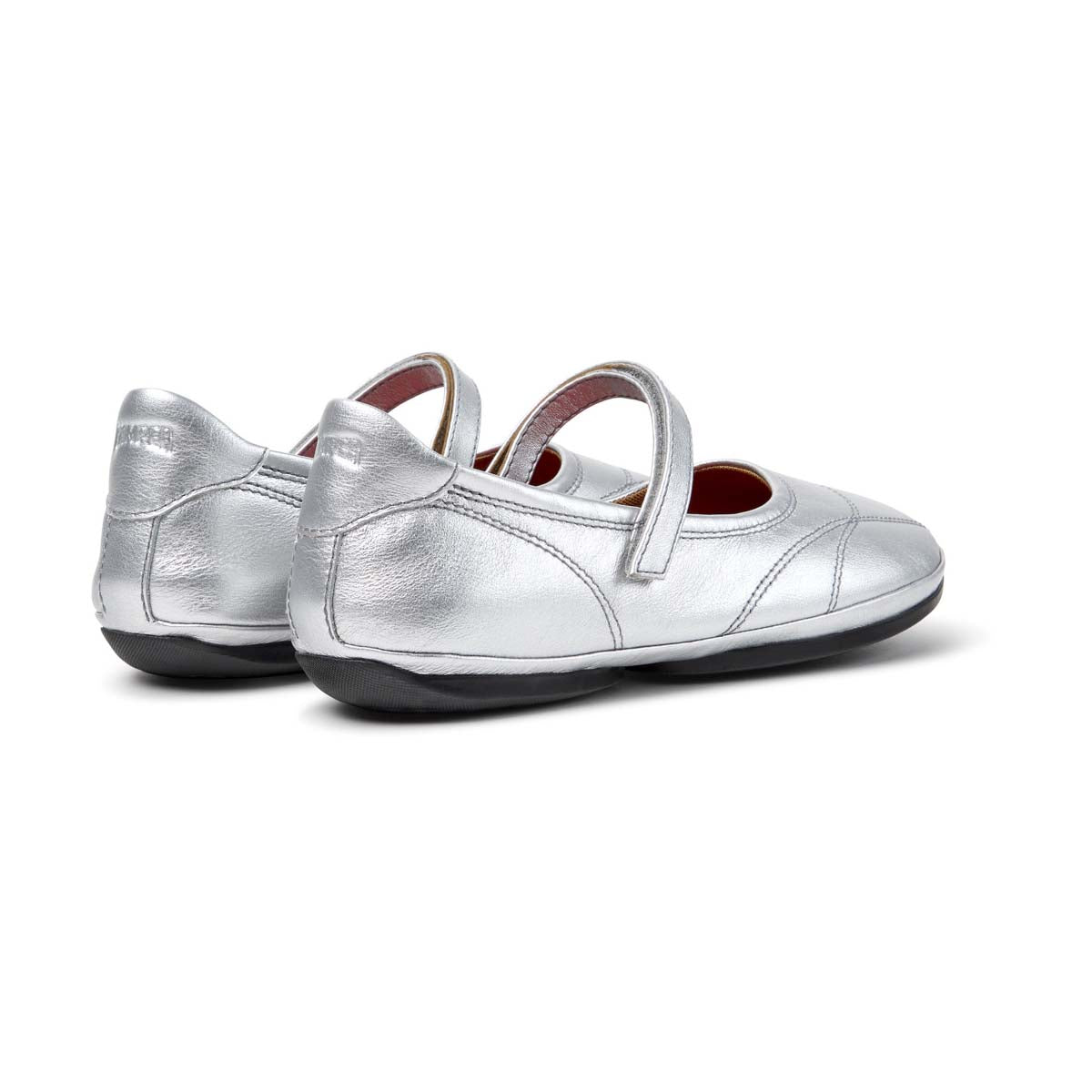 Camper Right Nina Gray Leather Ballerinas נעלי בובה קמפר לנשים