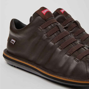 Camper Beetle - HYDROSHIELD Brown Leather Ankle Boots for Men סניקרס קמפר לגברים