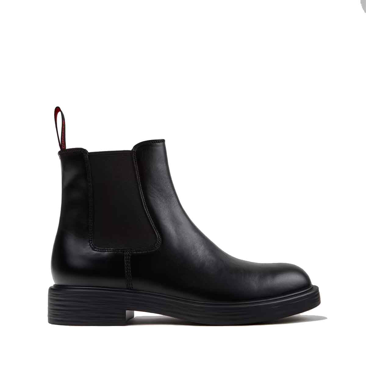 Camper Dean Black Leather Ankle Boots for Men מגפי קמפר לגברים