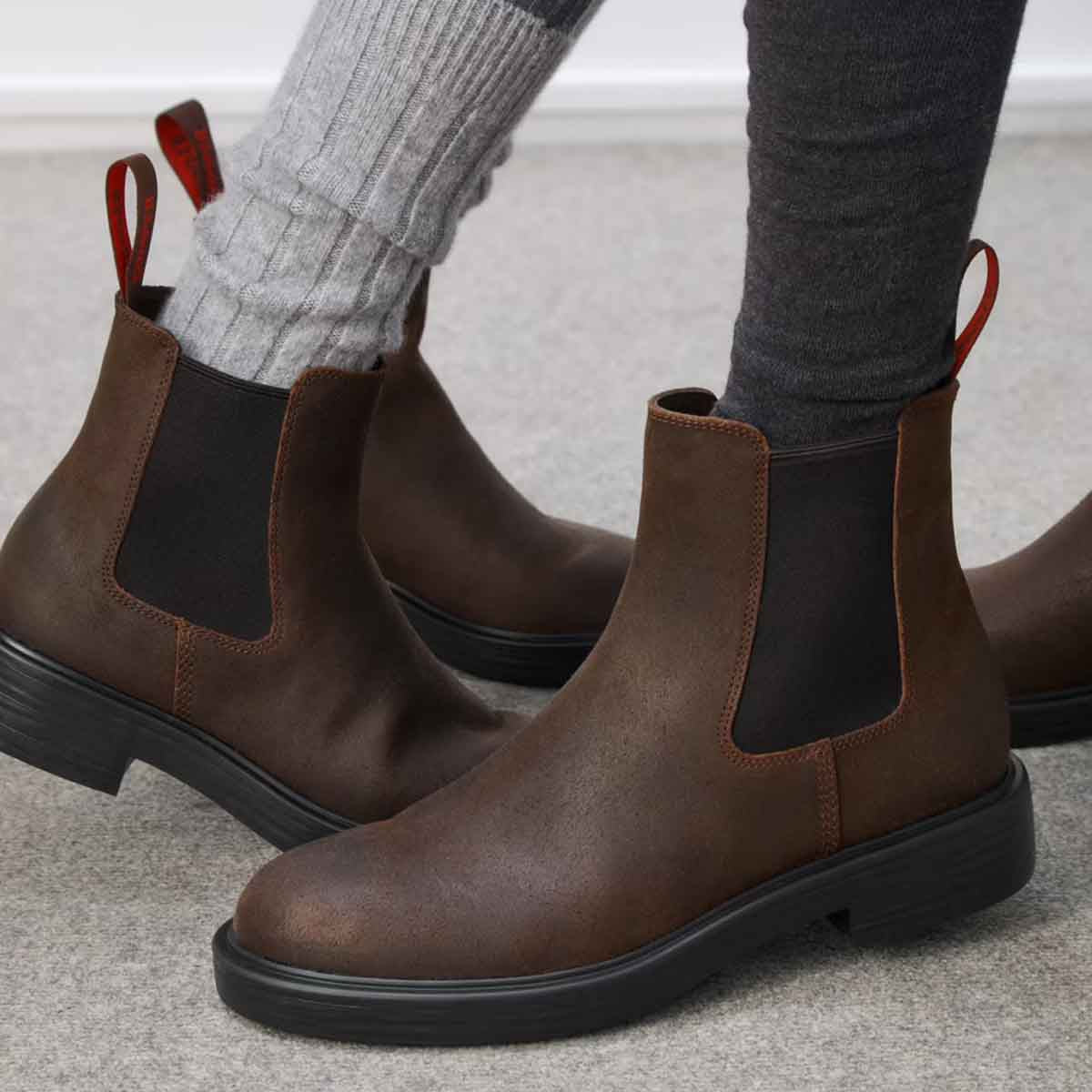 Camper Dean Brown Nubuck Ankle Boots for Men מגפי קמפר לגברים