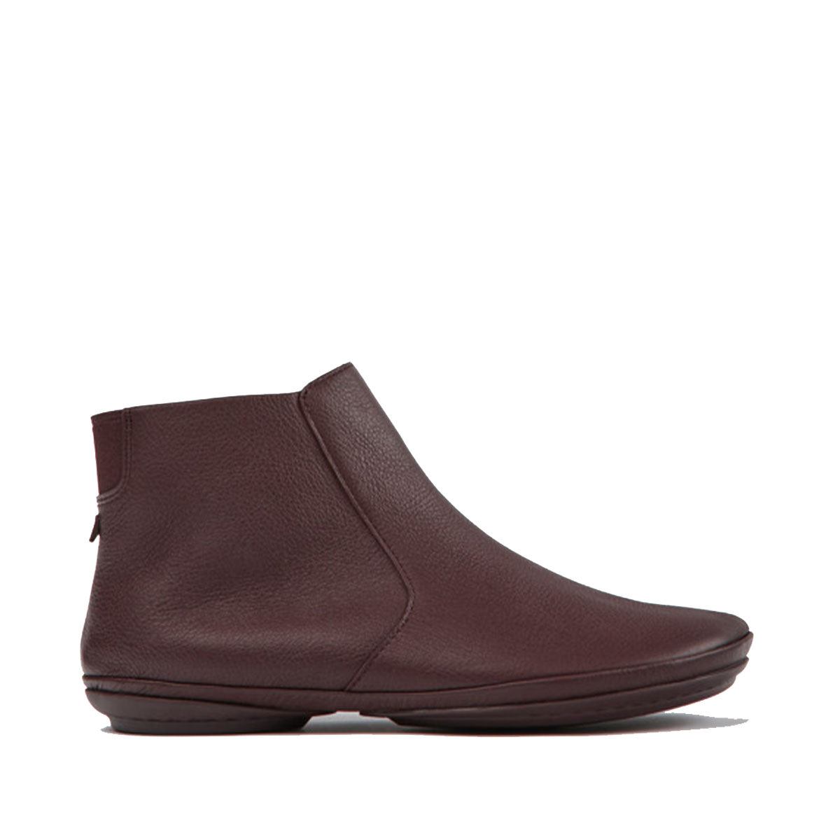 Camper Right Burgundy leather ankle boots for women מגפי קמפר לנשים