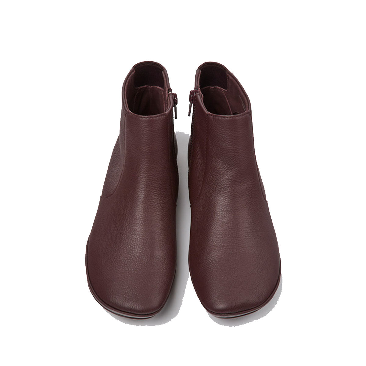 Camper Right Burgundy leather ankle boots for women מגפי קמפר לנשים