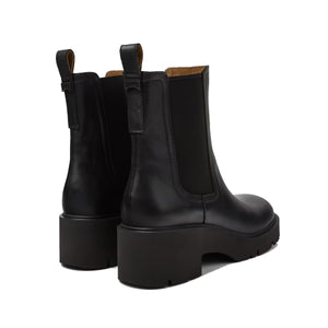 Camper Milah Black Leather Ankle Boots for Women מגפי קמפר לנשים