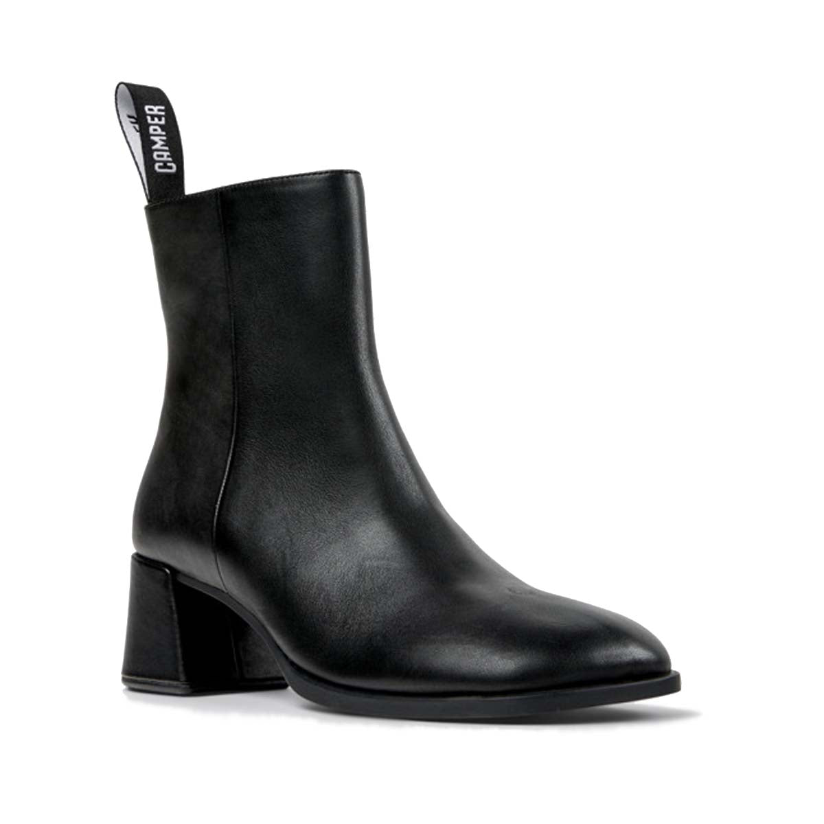Camper Kora Black Leather Ankle Boots מגפי קמפר לנשים