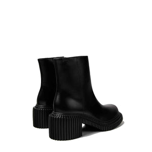 Camper Pix London Black Leather Mid Boots for Women מגפי קמפר לנשים