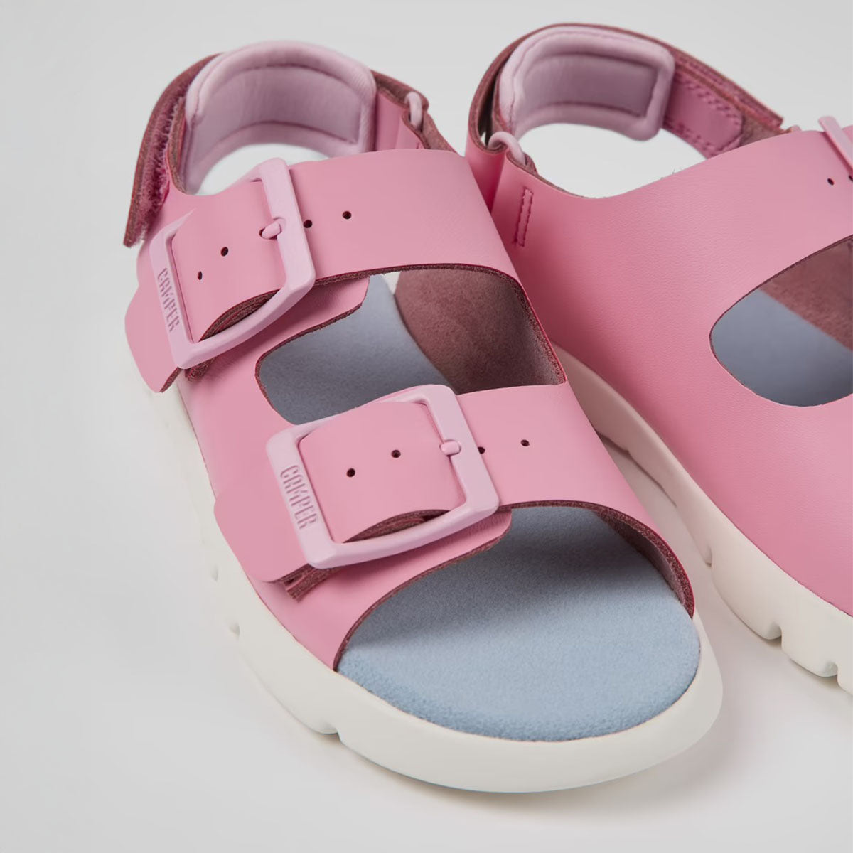 Camper Oruga Pink leather sandals for kids סנדלי קמפר לילדים