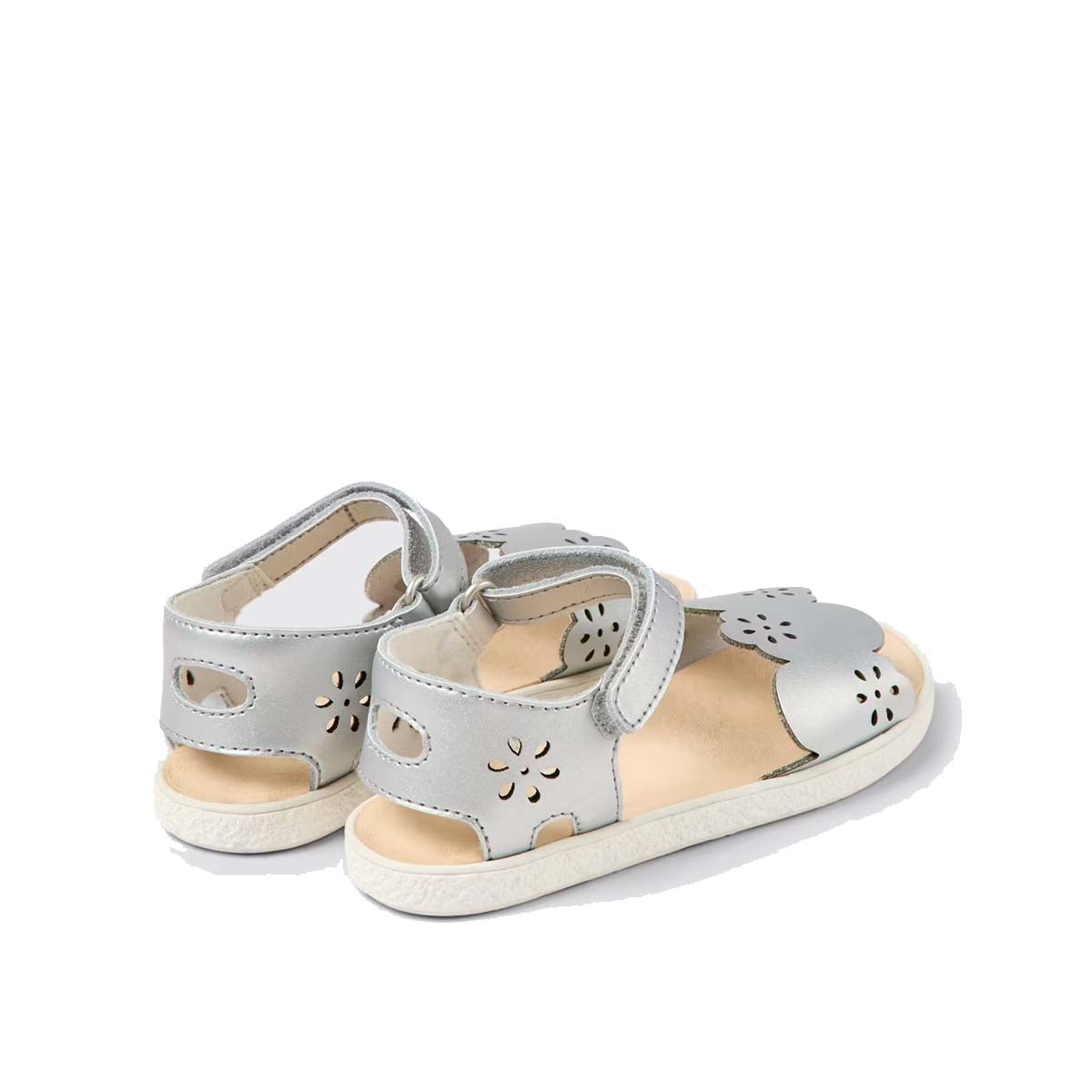 Camper Miko Silver leather sandals for girls סנדלי קמפר לילדים