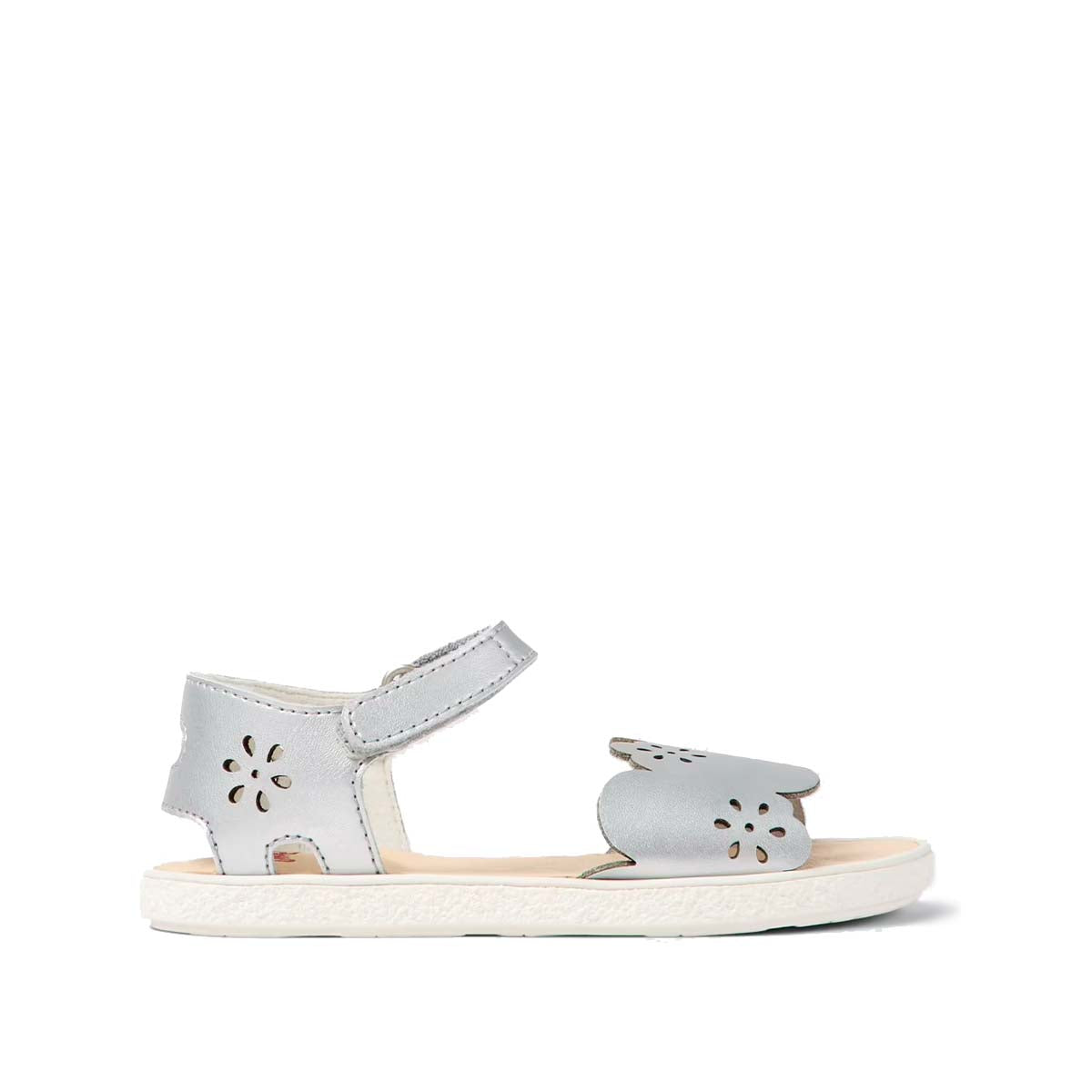 Camper Miko Silver leather sandals for girls סנדלי קמפר לילדים