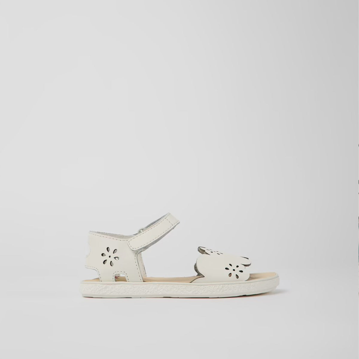 Camper Miko White leather sandals for girls קמפר סנדלי ילדים