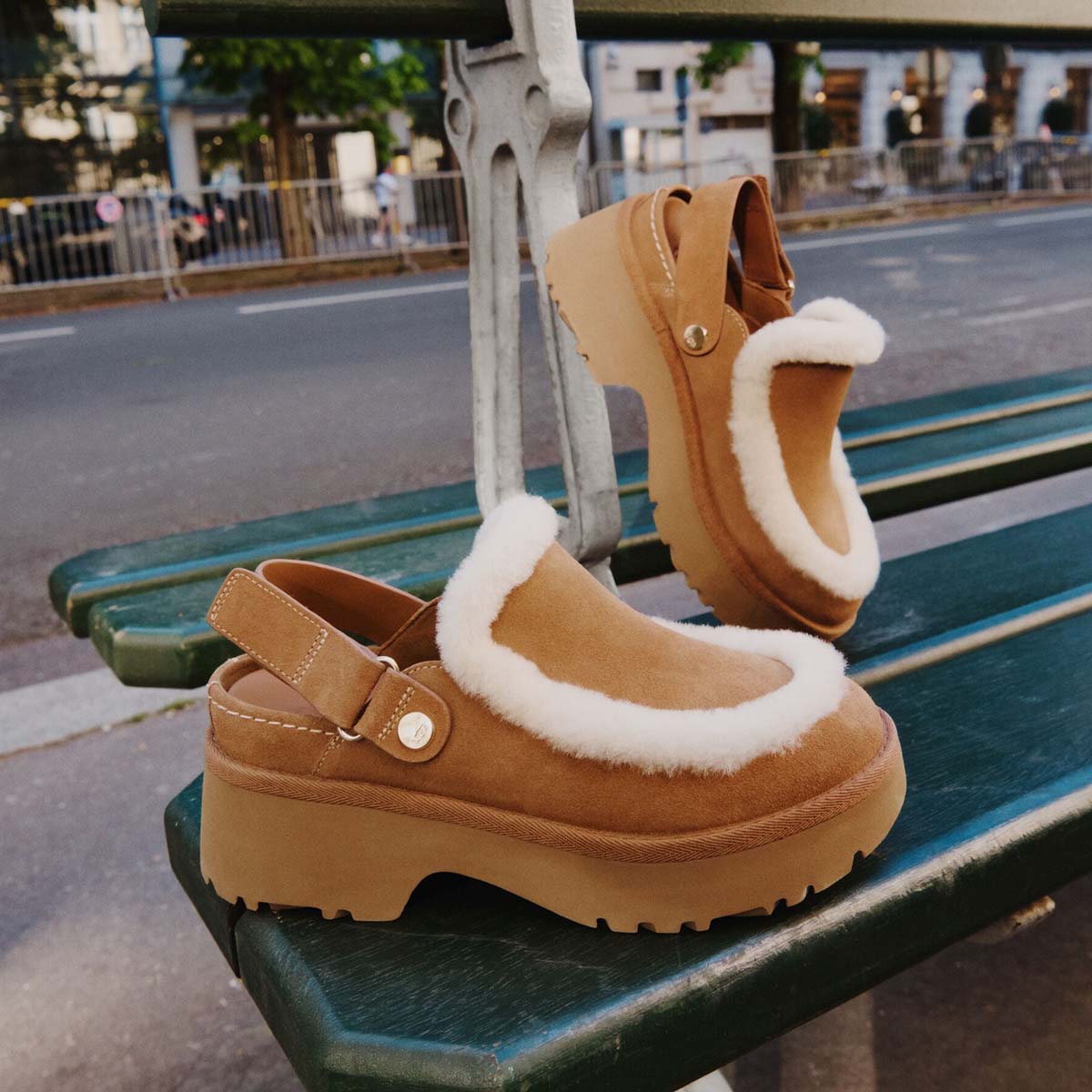 UGG Women's New Heights Esmee Clog Chestnut כפכפי עקב ניו הייט קלוג חום לנשים