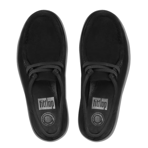 Fit Flop Loaff Lace Up Mocc Black נעלי פיט פלופ - Original's