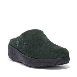 Fit Flop Loaff Suede Clogs Racing Green כפכפי פיט פלופ