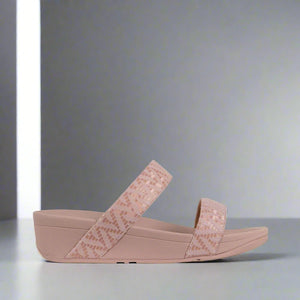 Fit Flop Lottie Chevron Slide Oyster Pink כפכפי פיט פלופ