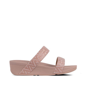 Fit Flop Lottie Chevron Slide Oyster Pink כפכפי פיט פלופ