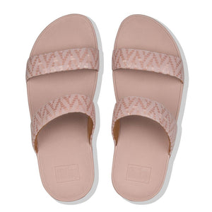 Fit Flop Lottie Chevron Slide Oyster Pink כפכפי פיט פלופ