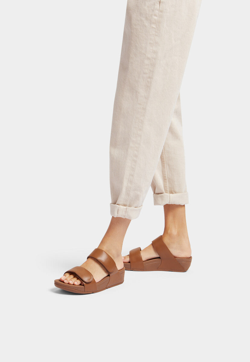 Fit Flop Lulu Adjustable Slides Light Tan כפכפי נשים לולו סלייד חום