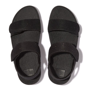 Fit Flop Lulu Adjustable Shimmerlux Back-Strap Black סנדלי פיט פלופ